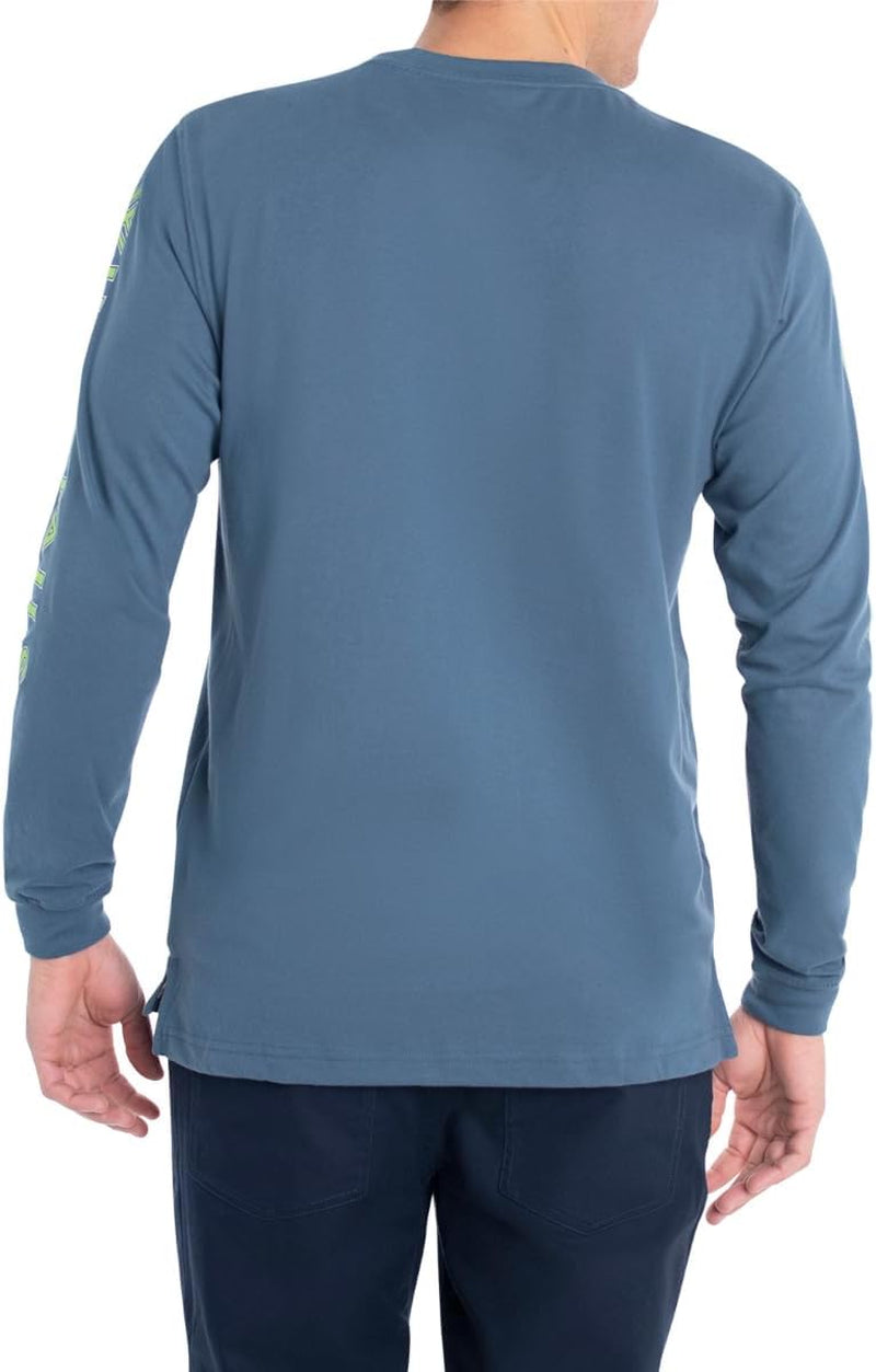 Men'S Long Sleeve T-Shirt Preshrunk 100% Heavyweight Cotton Graphic Tee