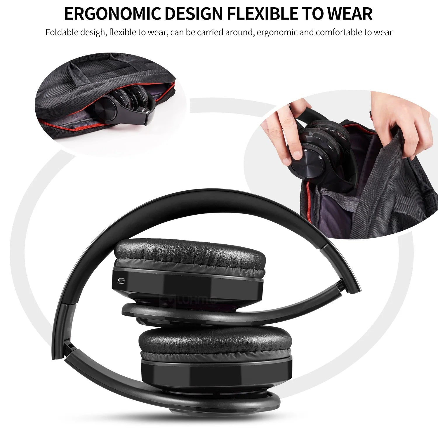 Bluetooth Headphones over Ear, LUXMO Wireless Noise Cancelling 