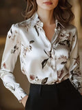 Brittney - Blusa De Manga Larga Con Estampado Floral
