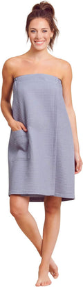 Women'S Bath Wrap - Waffle Weaved Spa Wrap for Women - Comfortable & Adjustable - Absorbent & Quick Dry - Lightweight & Soft