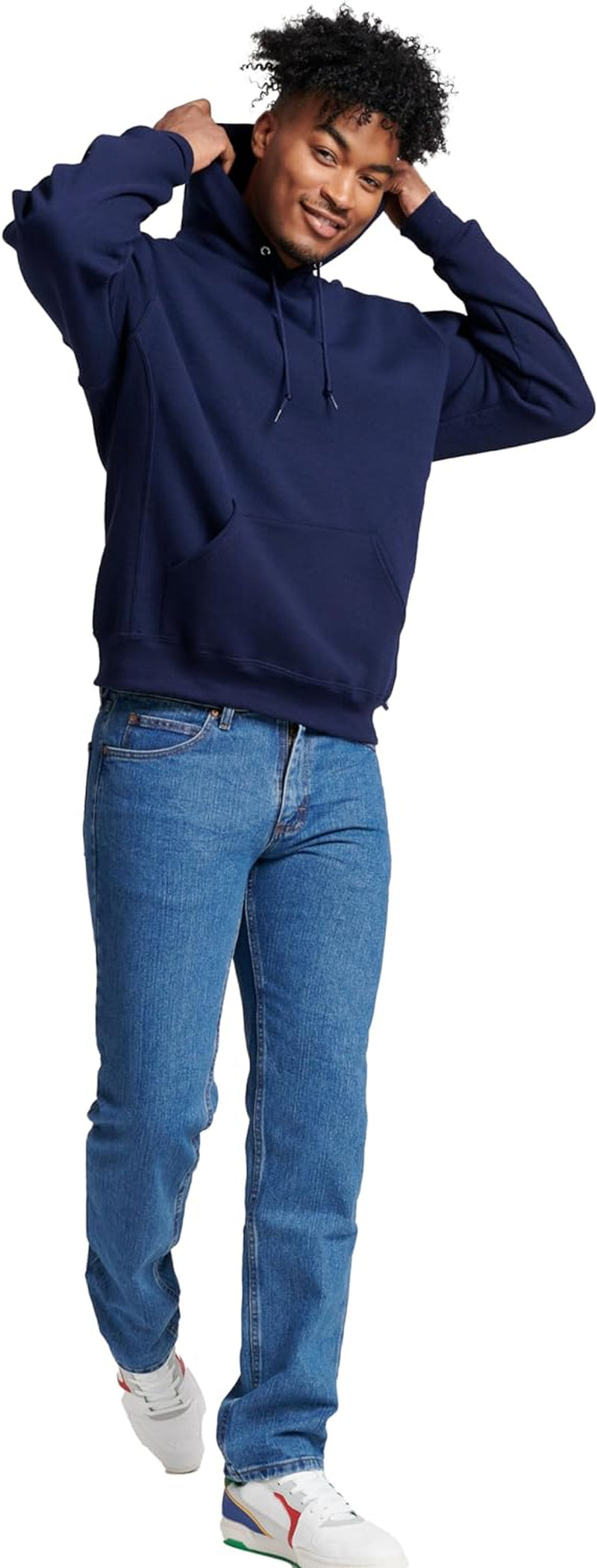 Mens Dri-Power Fleece Hoodies, Moisture Wicking, Cotton Blend, Relaxed Fit, Sizes S-4X